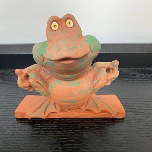 Terra Cotta Frog Figurine